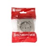 Панель лицевая Валенсия для розетки 1-м 16А защ. шторки с заземл. кашемир с 2 USB 2.1А PROxima EKF E