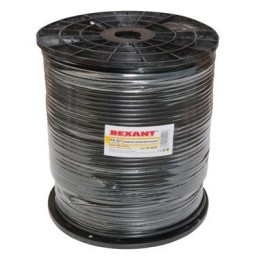 Кабель RG-6U+CU 48х0.12 (75 Ом) наружн. Ч 305м (м) REXANT 01-2232