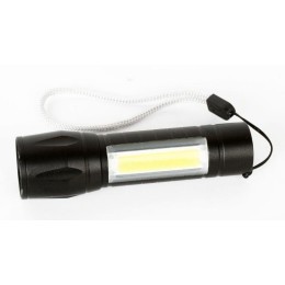 Фонарь аккумуляторный E1337 XPE + COB LED 3Вт 3 режима аккум. 3.7В черн. (бокс) Ultraflash 14269