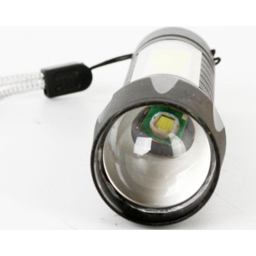 Фонарь аккумуляторный E1337 XPE + COB LED 3Вт 3 режима аккум. 3.7В черн. (бокс) Ultraflash 14269