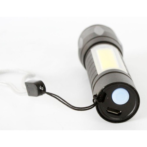 Фонарь аккумуляторный E1337 XPE + COB LED 3Вт 3 режима аккум. 3.7В черн. (бокс) Ultraflash 14269