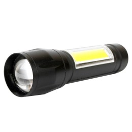 Фонарь аккумуляторный E1337 XPE + COB LED 3Вт 3 режима аккум. 3.7В черн. (бокс) Ultraflash 14269