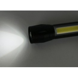 Фонарь аккумуляторный E1337 XPE + COB LED 3Вт 3 режима аккум. 3.7В черн. (бокс) Ultraflash 14269