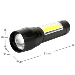 Фонарь аккумуляторный E1337 XPE + COB LED 3Вт 3 режима аккум. 3.7В черн. (бокс) Ultraflash 14269