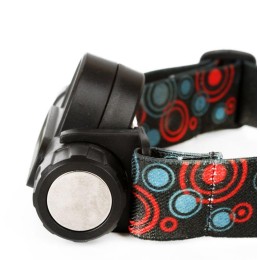 Фонарь аккумуляторный налобный E1340 XPE + COB LED 3Вт 2 режима аккум. 3.7В магнит диммир. черн. (бо