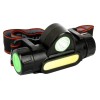 Фонарь аккумуляторный налобный E1340 XPE + COB LED 3Вт 2 режима аккум. 3.7В магнит диммир. черн. (бо