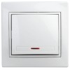 Выключатель 1-кл. СП Plano 10А IP20 1-102-01 250В с подсветкой бел. Intro Б0027597