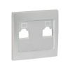 Панель лицевая Валенсия для розетки 2-м RJ-45 сталь PROxima EKF ESK02-L-035-30