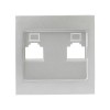 Панель лицевая Валенсия для розетки 2-м RJ-45 сталь PROxima EKF ESK02-L-035-30