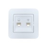 Розетка компьютерная+телефонная 2-м СП ASTI RJ45 + RJ11 в сборе бел. LEZARD 7081-0202-143