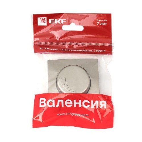 Панель лицевая Валенсия для светорегулятора 600Вт 220В кашемир PROxima EKF ESD06-L-101-40