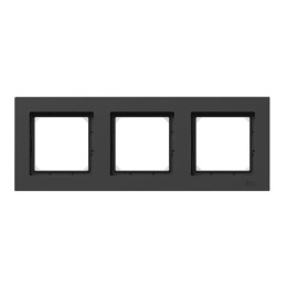 Рамка 3-м Эпика IP44 черн. пластик EKF UP1-FPB-03-44