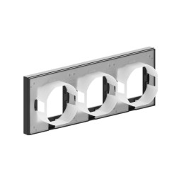 Рамка 3-м Эпика IP44 черн. пластик EKF UP1-FPB-03-44
