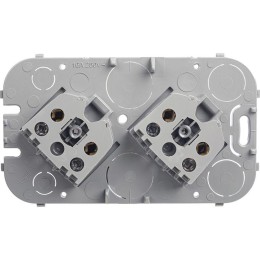 Розетка 2-м ОП Quteo 16А IP20 250В 2х2P без заземл. без защ. шторок бел. Leg 782212