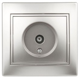 Розетка телевизионная одиночная TV СП Plano 1-301-03 IP20 алюм. Intro Б0030078