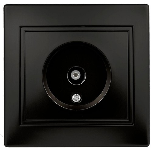 Розетка телевизионная одиночная TV СП Plano 1-301-05 IP20 антрацит Intro Б0044573