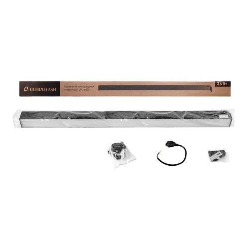 Светильник светодиодный офисный LPL-6009 900х55х55 36Вт 4000К LED черн. Ultraflash 15547