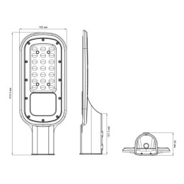 Светильник светодиодный уличный Ultraflash THL-1005 50Вт Ultraflash 15129