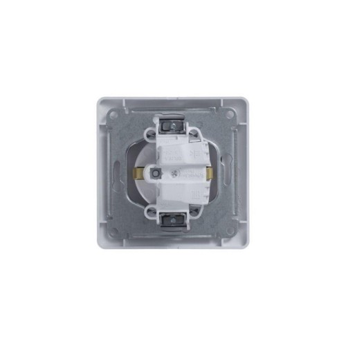 Розетка 1-м СП Glossa 16А IP20 с заземл. защ. шторки в сборе бел. SE GSL000144