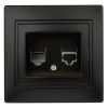 Розетка компьютерная СП Plano 1-303-05 RJ45 IP20 антрацит Intro Б0044575