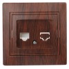 Розетка компьютерная СП Plano 1-303-10 RJ45 IP20 венге Intro Б0030088