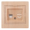 Розетка компьютерная СП Plano 1-303-11 RJ45 IP20 сосна Intro Б0030089