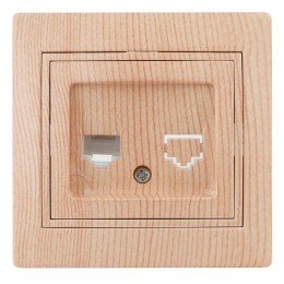 Розетка компьютерная СП Plano 1-303-11 RJ45 IP20 сосна Intro Б0030089