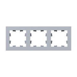 Рамка 3-м Эпика алюм. пластик EKF UP1-FPA-03