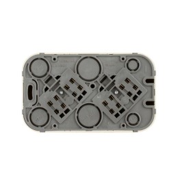 Розетка 2-м ОП Quteo 16А IP20 250В 2х2P+E с заземл. без защ. шторок бел. Leg 782213