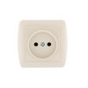 Розетка 1-м ОП Demet 16А IP20 без заземл. керамика крем. LEZARD 711-0300-121