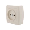 Розетка 1-м ОП Demet 16А IP20 без заземл. керамика крем. LEZARD 711-0300-121