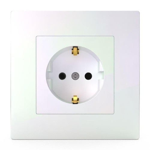 Розетка 1-м СП Pixel 16А IP20 с заземл. защ. шторки в сборе перламутр. TOKOV ELECTRIC TKE-PX-R1FZSF-