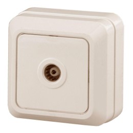 Розетка телевизионная одиночная TV ОП Quadro 2-301-02 IP20 сл. кость Intro Б0027659