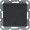 Переключатель проходной 1-кл. 10А IP20 с подсветкой механизм антрацит Jasmart G3012NB