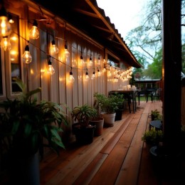 Гирлянда "Белт Лайт" 2жил. шаг 40см подвесные патроны E27 1320Вт IP65 влагостойкая (уп.100м) Neon-Ni