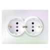 Розетка 2-м СП Pixel 16А IP20 с заземл. защ. шторки в сборе перламутр. TOKOV ELECTRIC TKE-PX-R2FZSF-