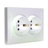 Розетка 2-м СП Pixel 16А IP20 с заземл. защ. шторки в сборе перламутр. TOKOV ELECTRIC TKE-PX-R2FZSF-