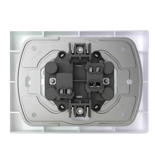 Розетка 2-м СП Pixel 16А IP20 с заземл. защ. шторки в сборе перламутр. TOKOV ELECTRIC TKE-PX-R2FZSF-