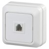 Розетка телефонная ОП Quadro 2-302-01 RJ11 IP20 бел. Intro Б0027661