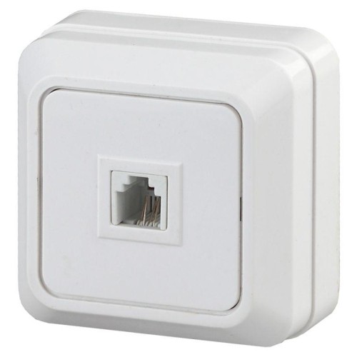 Розетка телефонная ОП Quadro 2-302-01 RJ11 IP20 бел. Intro Б0027661