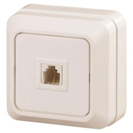 Розетка телефонная ОП Quadro 2-302-02 RJ11 IP20 сл. кость Intro Б0027662