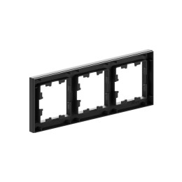 Рамка 3-м Эпика черн. пластик EKF UP1-FPB-03