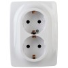 Розетка 2-м СП Эра12 12-2006-01 16А IP20 250В 2х2P+E Schuko без лапок бел. Эра Б0038808
