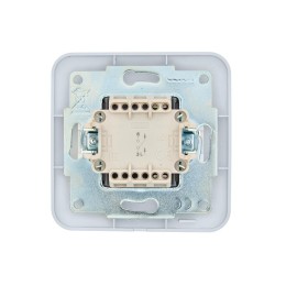 Выключатель 1-кл. 1п СП ASTI 10А IP20 в сборе жемчуж./бел. перламутр. LEZARD 7081-3030-100