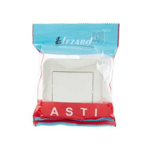Выключатель 1-кл. 1п СП ASTI 10А IP20 в сборе жемчуж./бел. перламутр. LEZARD 7081-3030-100