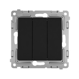 Выключатель 3-кл. СП Pixel 10А IP20 механизм карбон TOKOV ELECTRIC TKE-PX-V3-C14