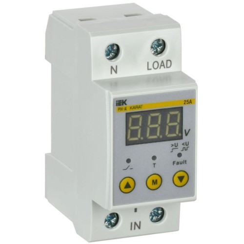 Реле напряжения РН-д 1ф 36мм 25А KARAT IEK IVR21-1-25