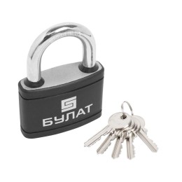 Замок навесной ВС 367 ПЛ чугунный в пластике 5кл. d12мм БУЛАТ 14513