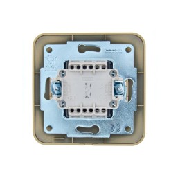 Выключатель 1-кл. 1п СП ASTI 10А IP20 в сборе золото. LEZARD 7081-3636-100