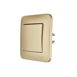 Выключатель 1-кл. 1п СП ASTI 10А IP20 в сборе золото. LEZARD 7081-3636-100